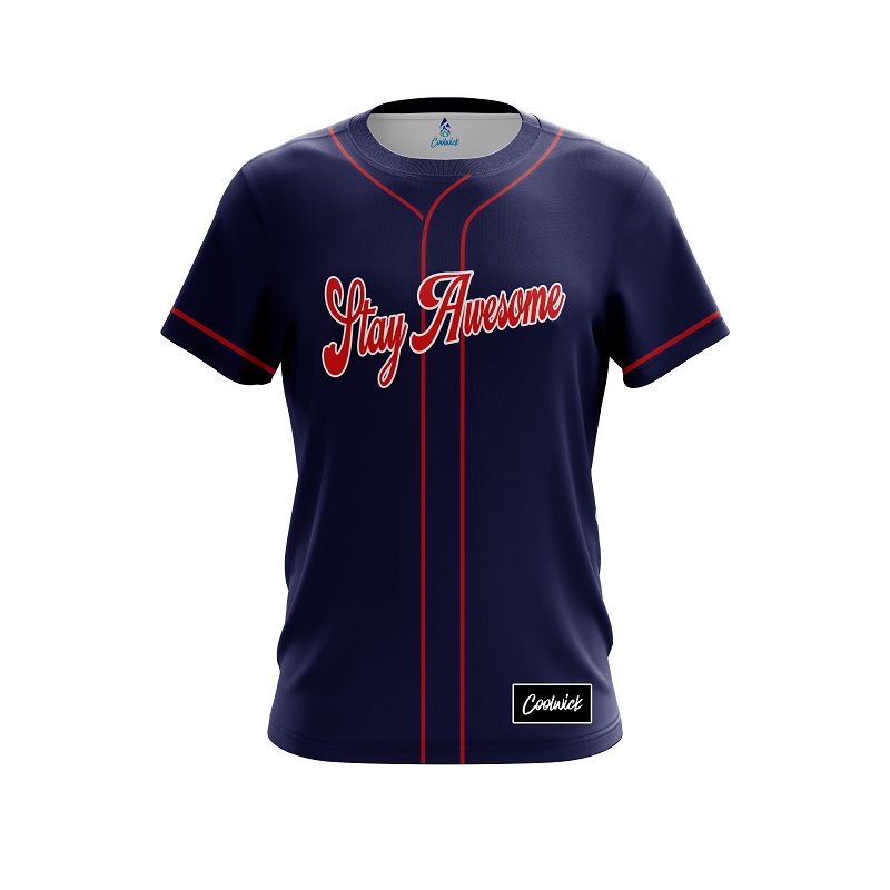 Atlanta Stay Awesome Home Baseball Jersey - Blake's Apparel