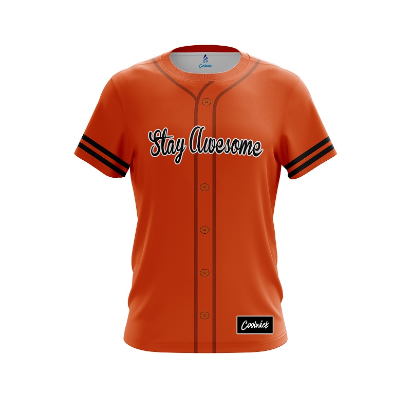 Baltimore Stay Awesome Away Baseball Jersey - Blake's Apparel